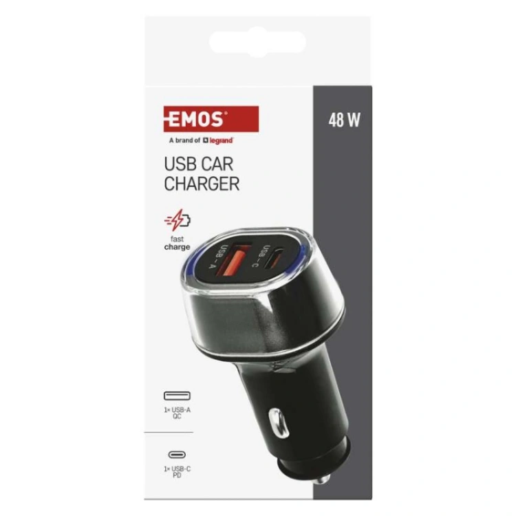 Ładowarka samochodowa USB PD/QC 48 W
