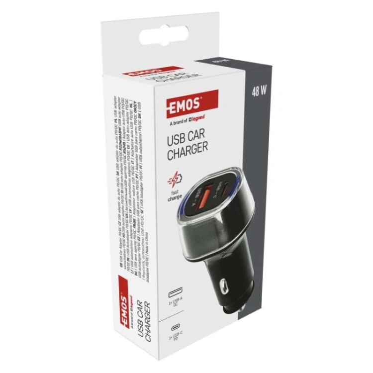 Ładowarka samochodowa USB PD/QC 48 W