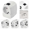 Adapter podróżny do Ameryki, Afryki i Azji, biały, 1×USB-C, 1×USB-A