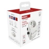 Adapter podróżny do Ameryki, Afryki i Azji, biały, 1×USB-C, 1×USB-A