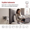 Adapter podróżny do Ameryki, Afryki i Azji, biały, 1×USB-C, 1×USB-A