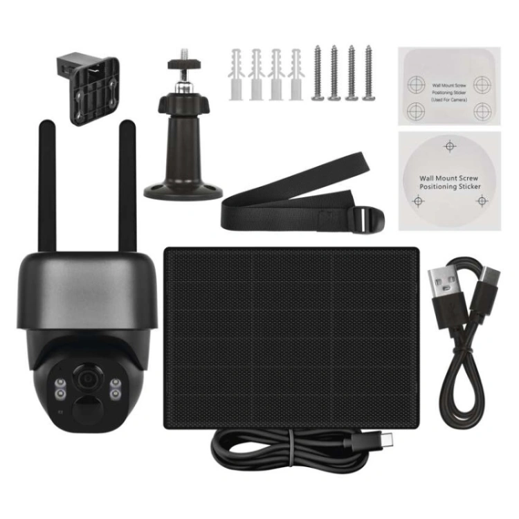 GoSmart Kamera zewnętrzna IP-6100G HAWK z 4G LTE, akumulatorem i panelem solarnym