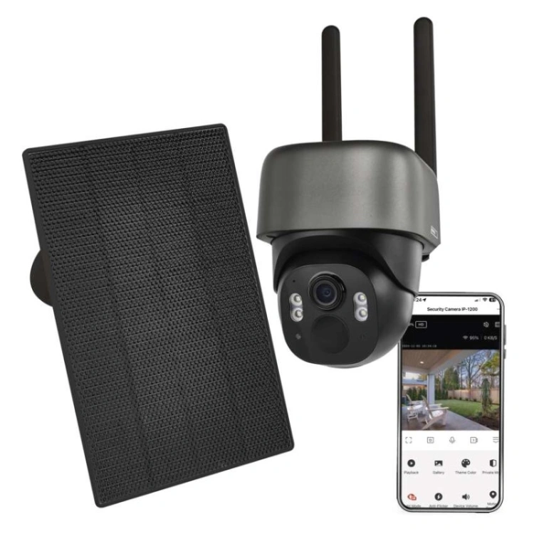GoSmart Kamera zewnętrzna IP-1200G WASP z WiFi, akumulatorem i panelem solarnym
