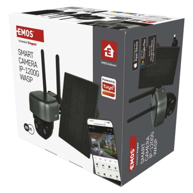GoSmart Kamera zewnętrzna IP-1200G WASP z WiFi, akumulatorem i panelem solarnym