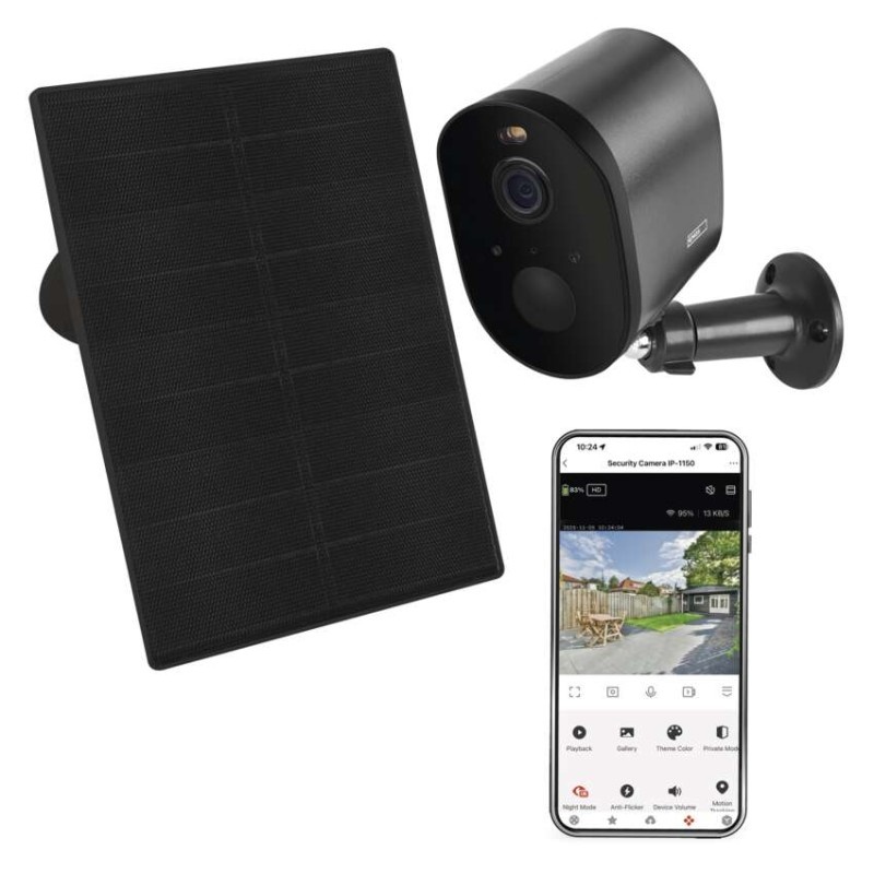 GoSmart Kamera zewnętrzna IP-1150G SNAP z WiFi, akumulatorem i panelem solarnym