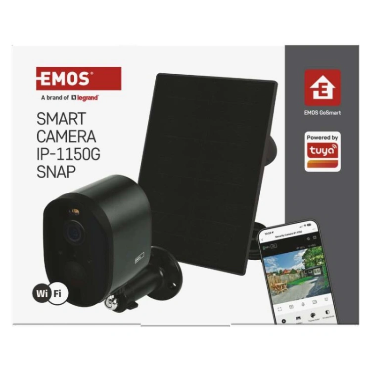 GoSmart Kamera zewnętrzna IP-1150G SNAP z WiFi, akumulatorem i panelem solarnym