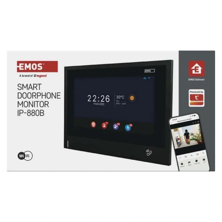 Monitor wideodomofonu EMOS IP880B widok opakowania