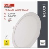Panel LED wpuszczany NEXXO, okrągły, biały, 25W, neutralna biel