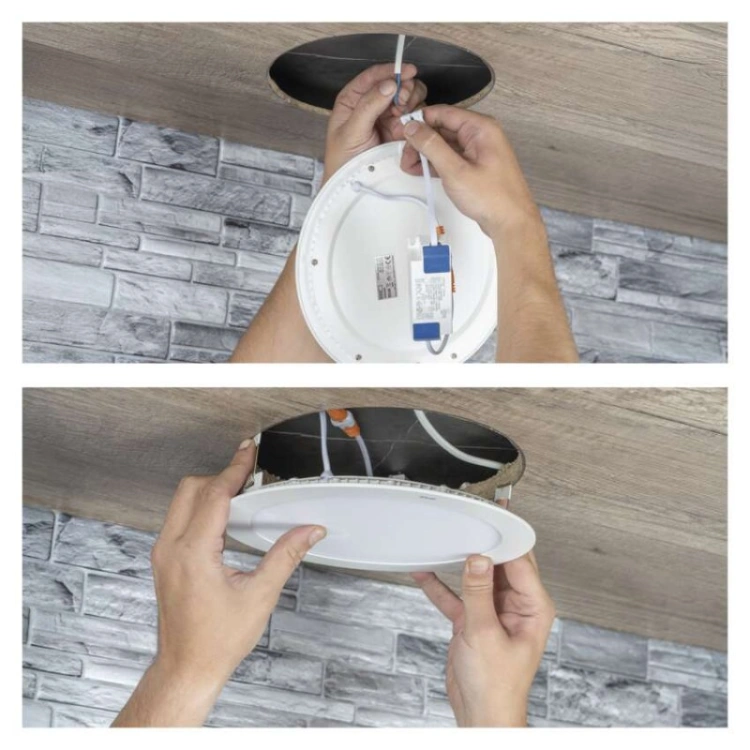Panel LED wpuszczany NEXXO, okrągły, biały, 25W, neutralna biel