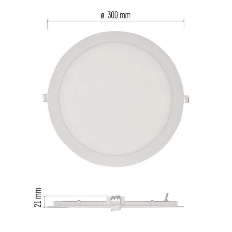 Panel LED wpuszczany NEXXO, okrągły, biały, 25W, neutralna biel