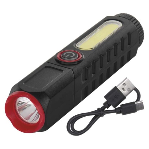 Latarka LED plastikowa 120 lm, ładowalna