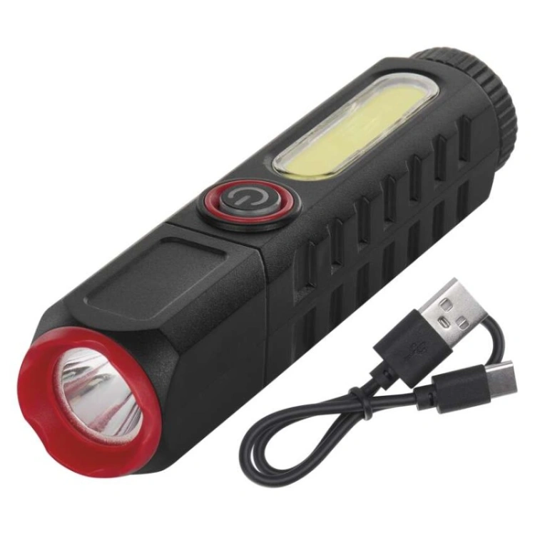Latarka LED plastikowa 120 lm, ładowalna