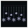 Świąteczna girlanda LED – płatki śniegu, 160 x 95 cm, IP44. zimna biała, timer