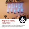 Świąteczna girlanda LED – płatki śniegu, 160 x 95 cm, IP44. zimna biała, timer