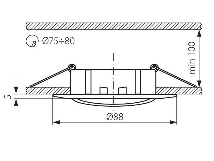 Oprawa LUTO regulowana rysunek wymiarowy.