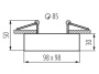 Oprawa natynkowa MINI GORD DLP-50-B czarna KANLUX 28781
