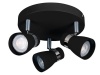 Spot 3 punktowy okrągły LED ENALI EL-3O-B czarny regulowany GU10 max.35W KANLUX 28765