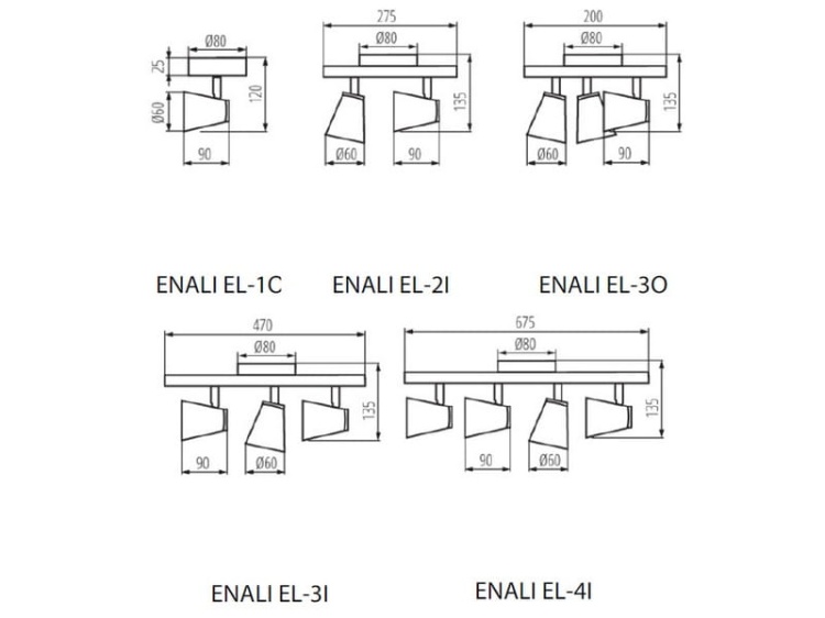 Spot 2 punktowy LED ENALI EL-2I-W biały regulowany GU10 max.35W KANLUX 28762