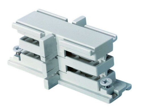 Łącznik prosty izolacyjny biały do szynoprzewodów