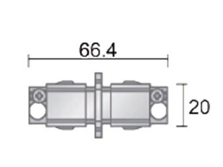Łącznik prosty izolacyjny biały do szynoprzewodów