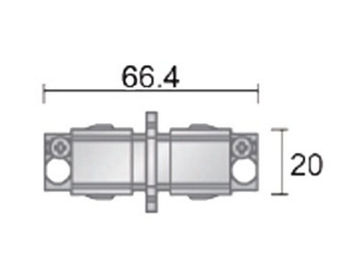 Łącznik prosty izolacyjny czarny do szynoprzewodów TRS