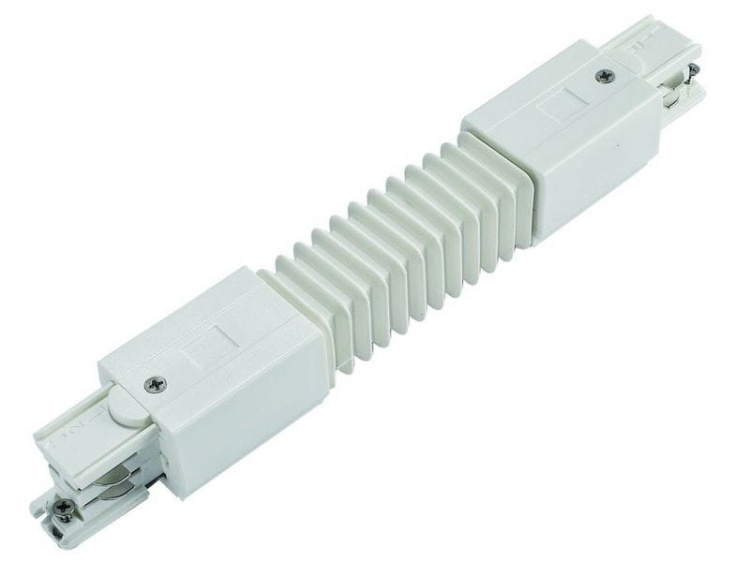 Łącznik elastyczny, regulowany kolor biały do szynoprzewodów TRS