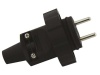 Wtyczka prosta IP65 guma czarna EMOS P0037