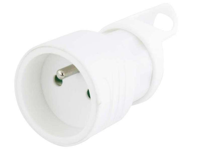 Gniazdo proste z uchwytem białe EMOS P0045