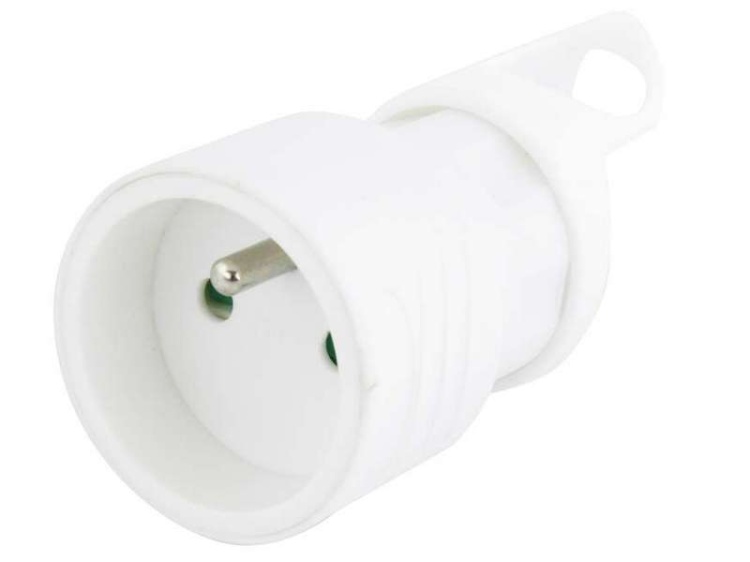 Gniazdo proste z uchwytem białe EMOS P0045