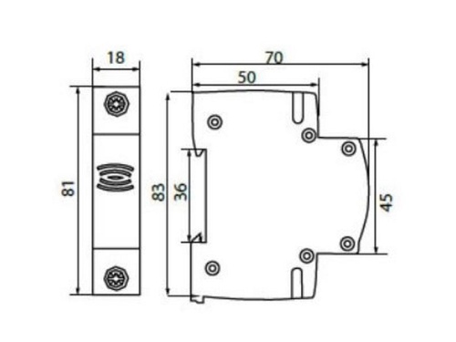 Dzwonek elektryczny aparatura modułowa KDOB 230V 78dB KANLUX 23261
