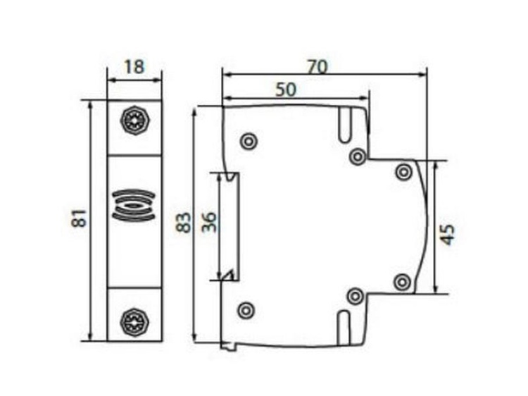 Dzwonek elektryczny aparatura modułowa KDOB 230V 78dB KANLUX 23261