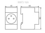 Gniazdo DIN35 KMFS-16A 250V 3P IP20 KANLUX 19490