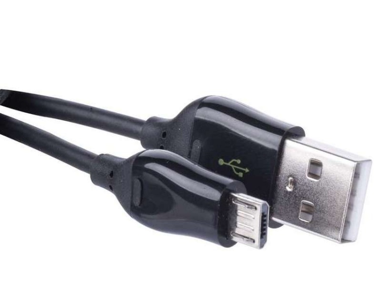 Przewód USB 2.0 wtyk A - wtyk micro B, Quick Charge,1m czarny EMOS SM7004B