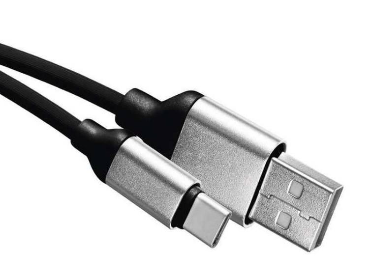 Przewód USB 2.0 wtyk A - wtyk C, 1 m czarny EMOS SM7025BL