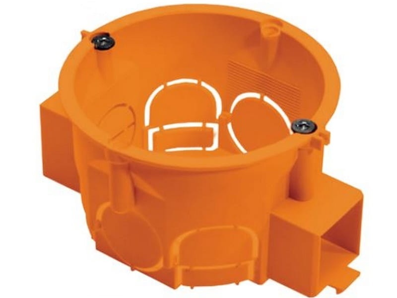Puszka łączeniowa pomarańczowa, płytka z wkrętami PAWBOL