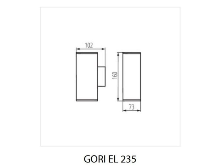 Oprawa ogrodowa z wymiennym źródłem światła 2xGU10 GORI EL 235D IP44 KANLUX 29001
