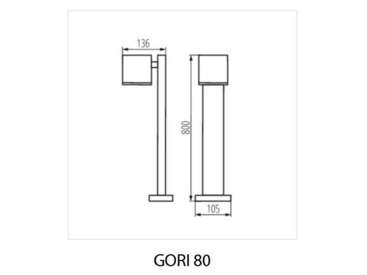 Oprawa ogrodowa z wymiennym źródłem światła GU10 GORI 80 IP44 KANLUX 29003
