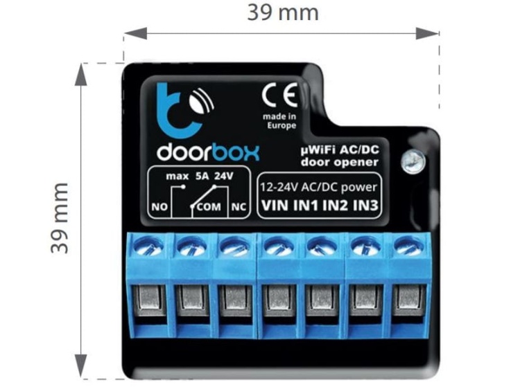 doorBox rysunek wymiarowy