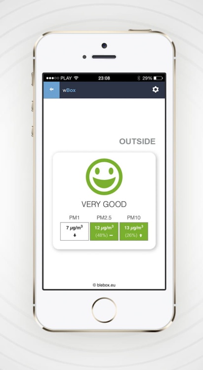 airSensor Blebox aplikacja