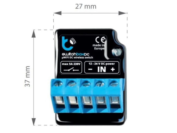 Sterownik switchBoxDC z separowanym przekaźnikiem