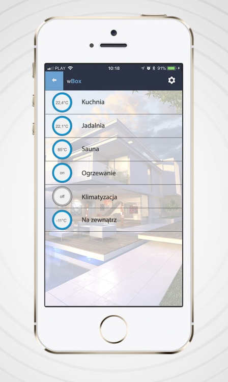 tempSensor odczyt temperatury na Smartfonie