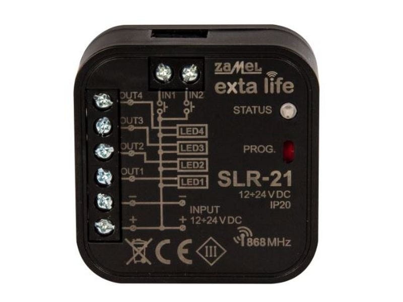 SLR-21 STEROWNIK LED 4-KANAŁOWY 12-24VDC