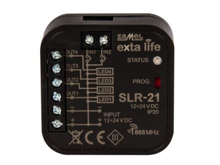 SLR-21 STEROWNIK LED 4-KANAŁOWY 12-24VDC