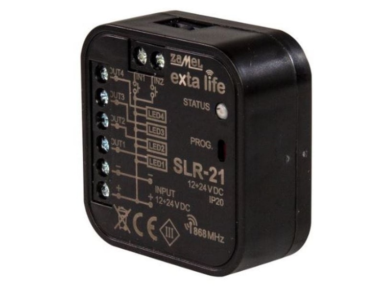 SLR-21 STEROWNIK LED 4-KANAŁOWY 12-24VDC