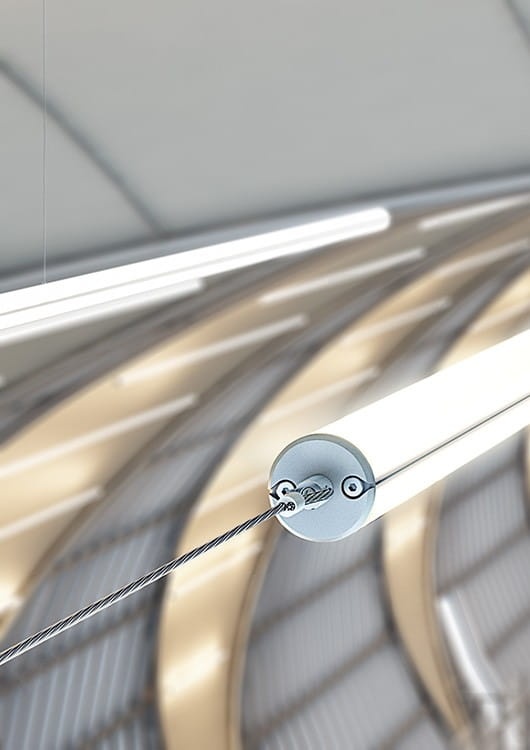 Profil JAZ-DUO anodowany do budowy opraw wiszących bez przesłony