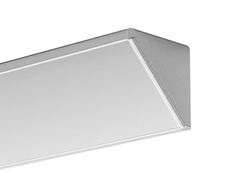 Profil LED KOPRO anodowany klosz płaski mleczny