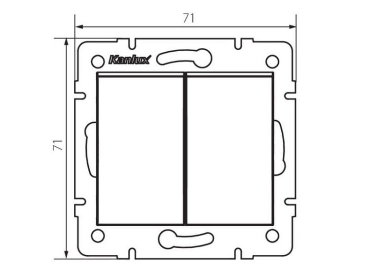 Łącznik zwierny podwójny LOGI 02-1022-102 bi biały Kanlux 25069