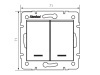 Łącznik dwugrupowy świecznikowy z LED LOGI 02-1120-102 bi biały Kanlux 25079