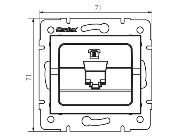 Gniazdo telefoniczne pojedyncze (RJ11) LOGI 02-1370-002 bi białe Kanlux 25106
