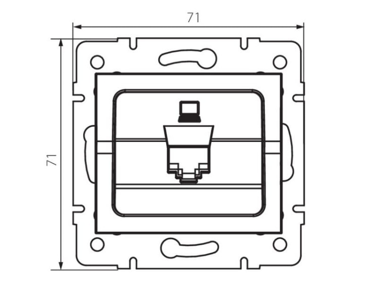 Gniazdo komputerowe pojedyncze (RJ45Cat 5e Jack) LOGI 02-1390-002 bi białe Kanlux 25108